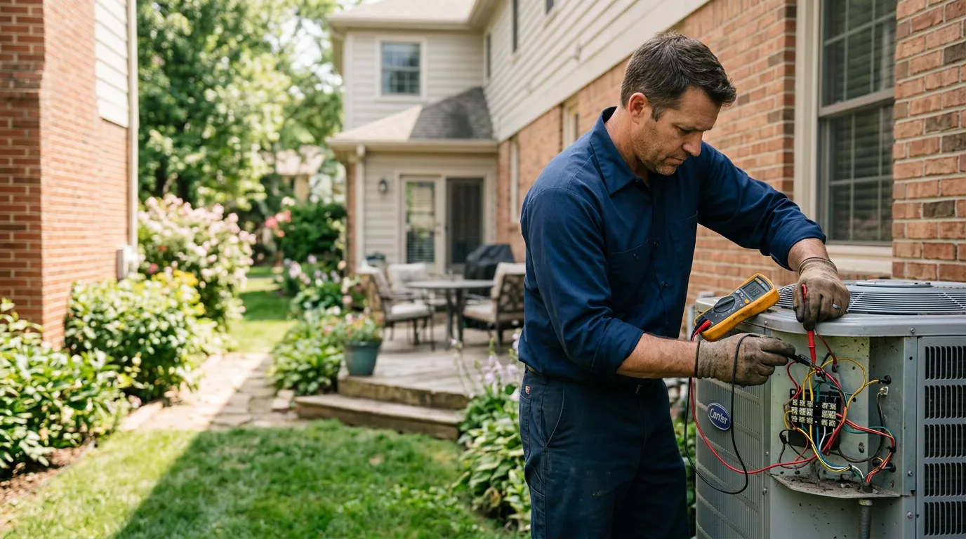 HVAC technician working near Blue Mounds, WI
